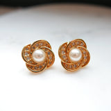 Flower Pearl Pierced Studs Made By Napier